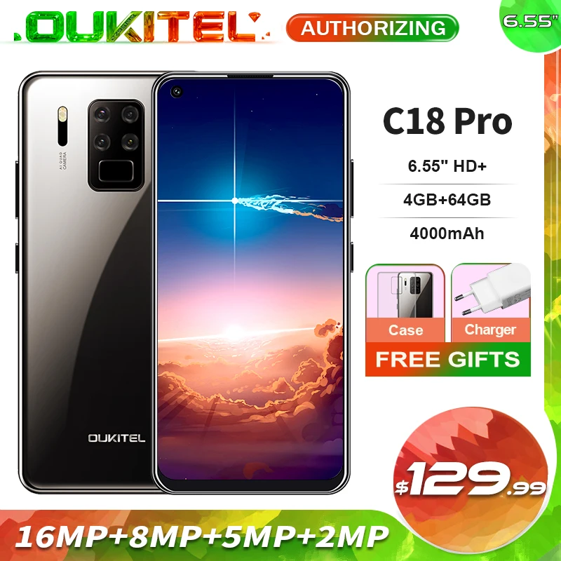 OUKITEL C18 Pro 64GB 4gbb Adaptive Fast Charge Octa Core Fingerprint Recognition/face Recognition