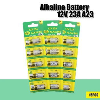 

15PCS 12V Batteries 23A 21/23 A23 E23A MN21 MS21 V23GA L1028 Alkaline Dry Battery for Alarm Doorbell Car Remote Control etc