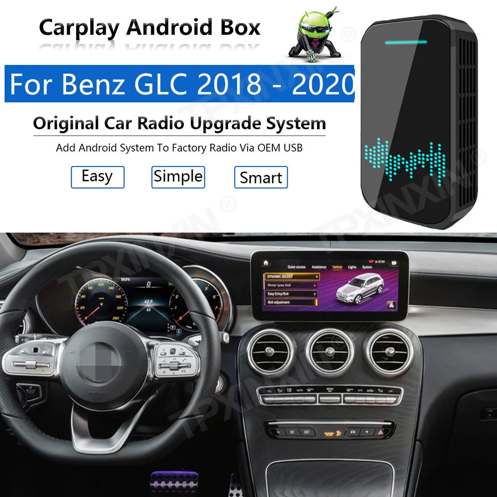 

Автомагнитола Carplay для Benz GLC 2018-2020, Автомобильный мультимедийный плеер, GPS-навигатор