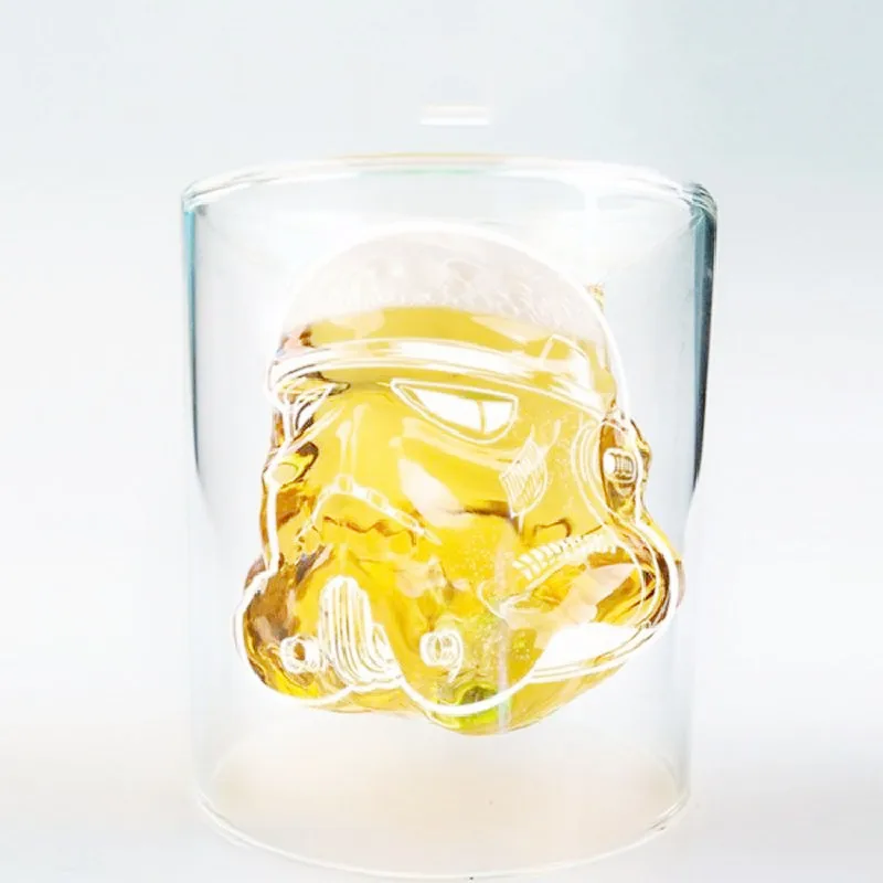 Творческий самурайский Железный человек 3d стерео чашки персонализированные стеклянные Кубок двойной самурайский пивная кружка мужские подарки