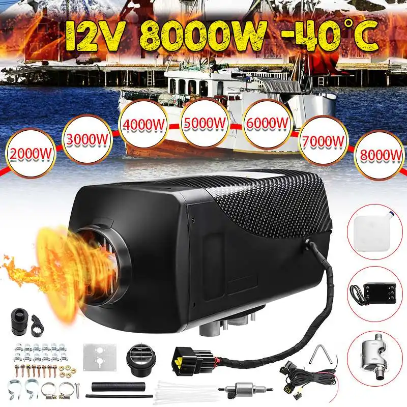8000 Вт дизельный воздушный автомобильный обогреватель с одним отверстием