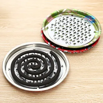 

Incense Burner Coil Plate Box Decorative Sink Mosquito Coil Holder Steel
