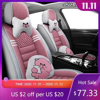 

KADULEE FLAX car seat cover set for toyota avensis t27 aqua opel astra k h g j hyundai tucson honda accord seat cover cars