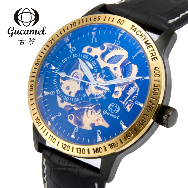 

2019 GUCAMEL Top Brand Luxury men's watch relogio masculino elegant magic color face fashion mechanical watch business watch men