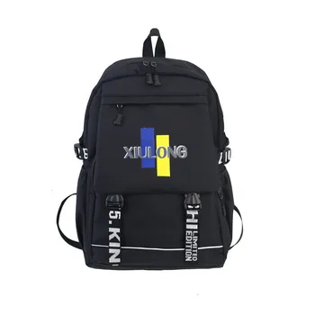 

Large Capacity Men Backpack School Bagpack for Teenage Boys Fashion Cool Personalized Letter Printed School Bag Oxford Back Pack