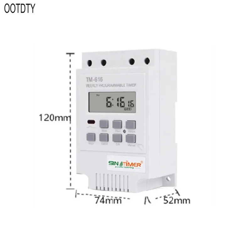 TM616W-4 Digital Electronic Timer 220V 30A Weekly Programmable Relay Controller