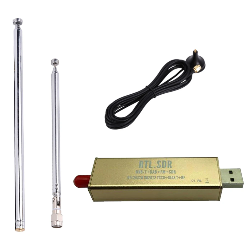 SDR Receiver RTL-SDR Blog RTL SDR Receiver V3 R820T2 RTL2832U 1PPM TCXO SMA Software Defined Radio With Multipurpose Antenna 