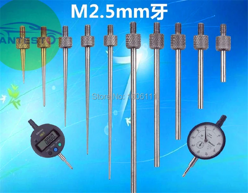 Percentile Micrometer Gauge Extended Rod 10-100mm, Lengthen Testing Needle M2.5 Connect