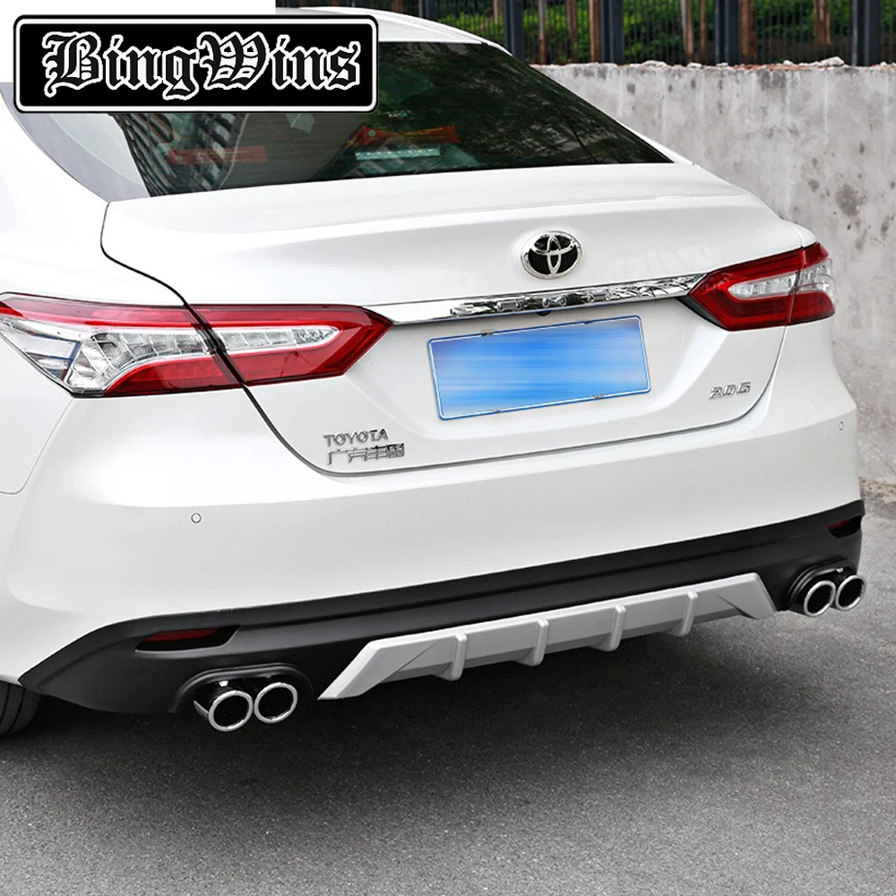 BeingWins автомобильный Стайлинг для Toyota Camry глянцевый черный/углеродное волокно ABS Внешний бампер подходит задняя панель отделка