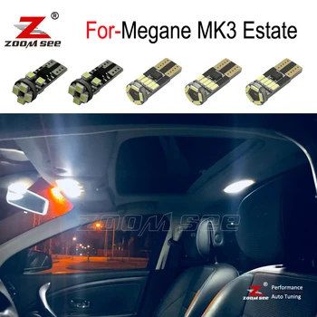 

15pc LED plate lamp + LED bulb Interior Reading map door Light for Renault for Megane III 3 MK3 Estate Grandtour 2009 to 2015