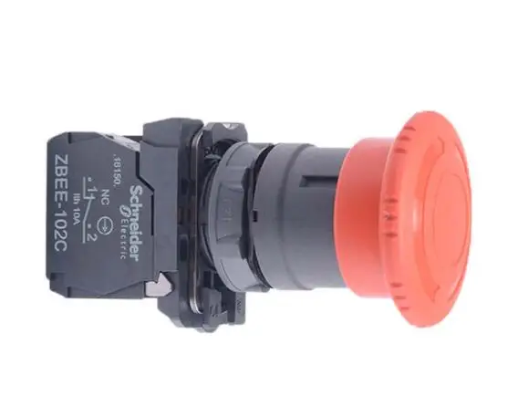 XB5AS542 XB5AS542C = ZB5AZ102C + ZB5AS54C &Oslash;40 mushroom head pushbutton-&Oslash;22 mm-latching turn to release 1NC