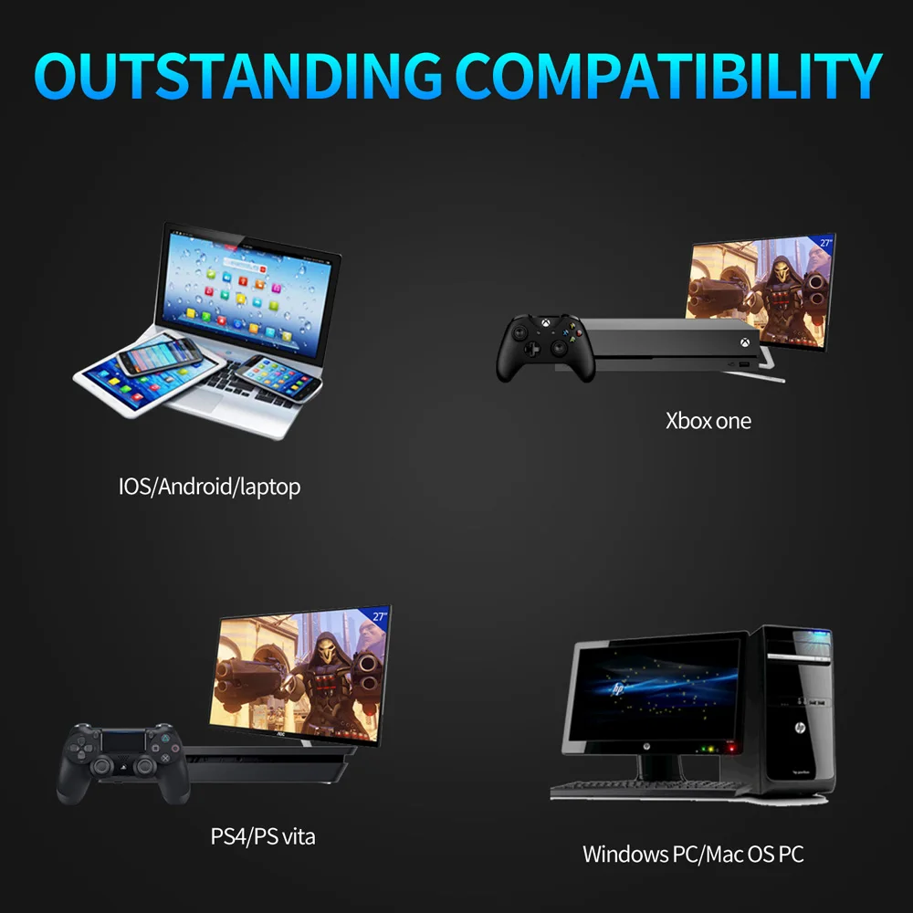 A66 PS4 Игровые наушники стерео RGB дыхательный светильник наушники гарнитура с микрофоном для нового Xbox One/PC разъем геймера
