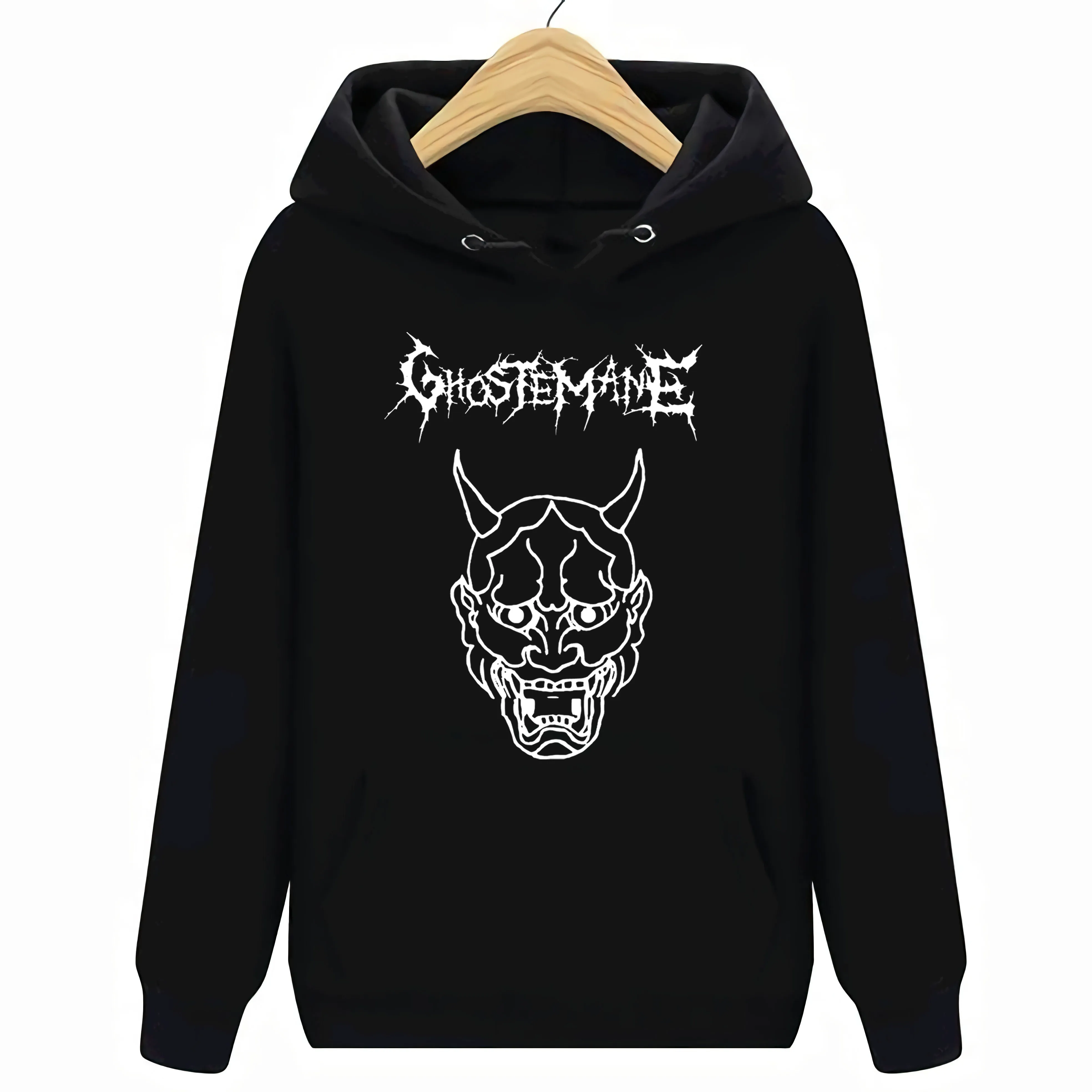 Черный Новые толстовки с капюшоном GHOSTEMANE$ UICIDEBOY$ UZI LIL XAN YACHTY с открытым носком, толстовки высокого качества - Цвет: Черный