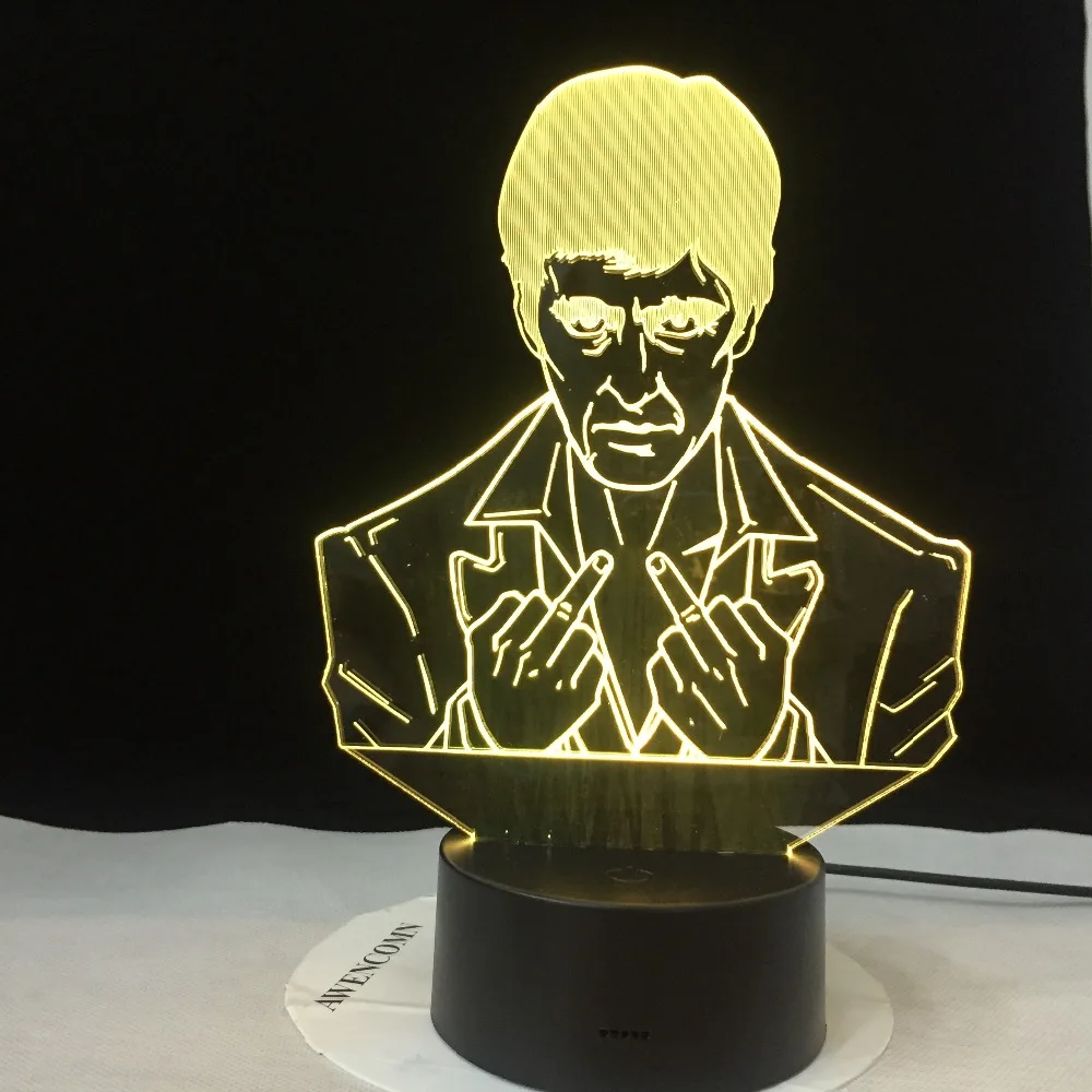 Средний палец босс в форме 3D ночной светодиодный USB свет настроения многоцветный настольная лампа лучшие подарки прикроватный светодиодный RGB подарок дропшиппинг