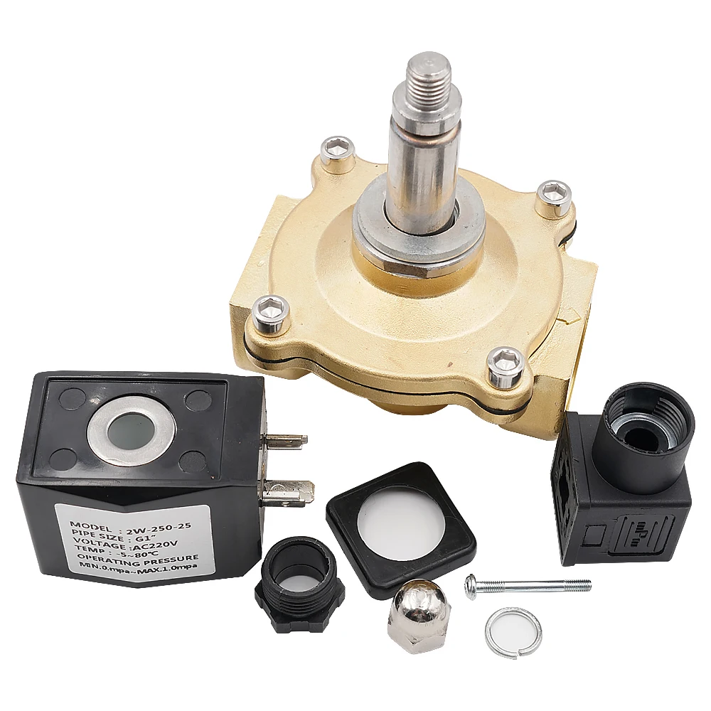 Normally Closed Solenoid Valve for Water Oil Air AC220V DC12V DC24V AC24V G3/8"toG2" Brass Electric Solenoid Valve NBR or VITON. with vacuum switch solenoid valve