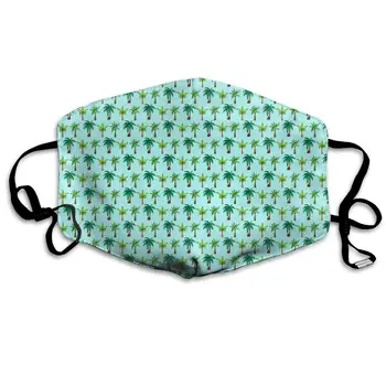 

Garde Art Studio Washable Recycling Mouth Masks, Healthy Durable Polyester & Anti Dust Half Face Masks, Paradise Palm Tree Comfy