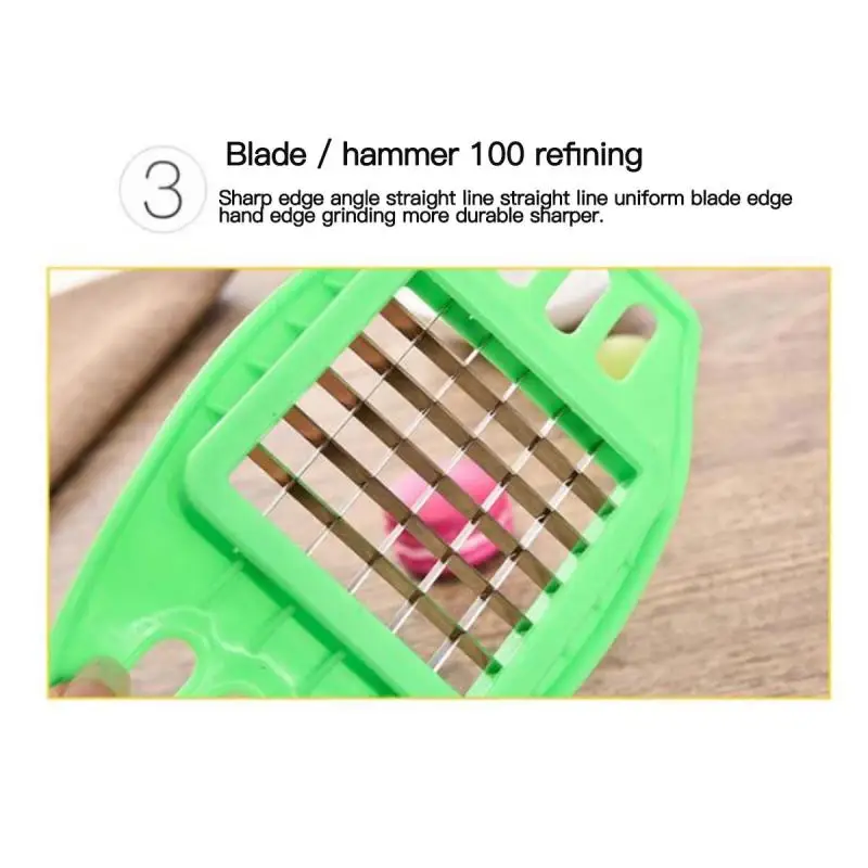 1Pcs Rvs Aardappel Cutter Groente Chopper Chopper Snijden Chip Maken Tool Frieten Tool Keuken Accessoires