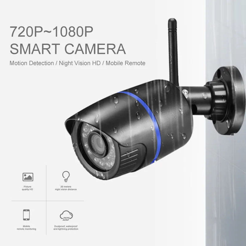 1080P камера наблюдения беспроводная Wi-Fi Домашняя и наружная камера ночного видения камера-ручка инфракрасная карточная камера
