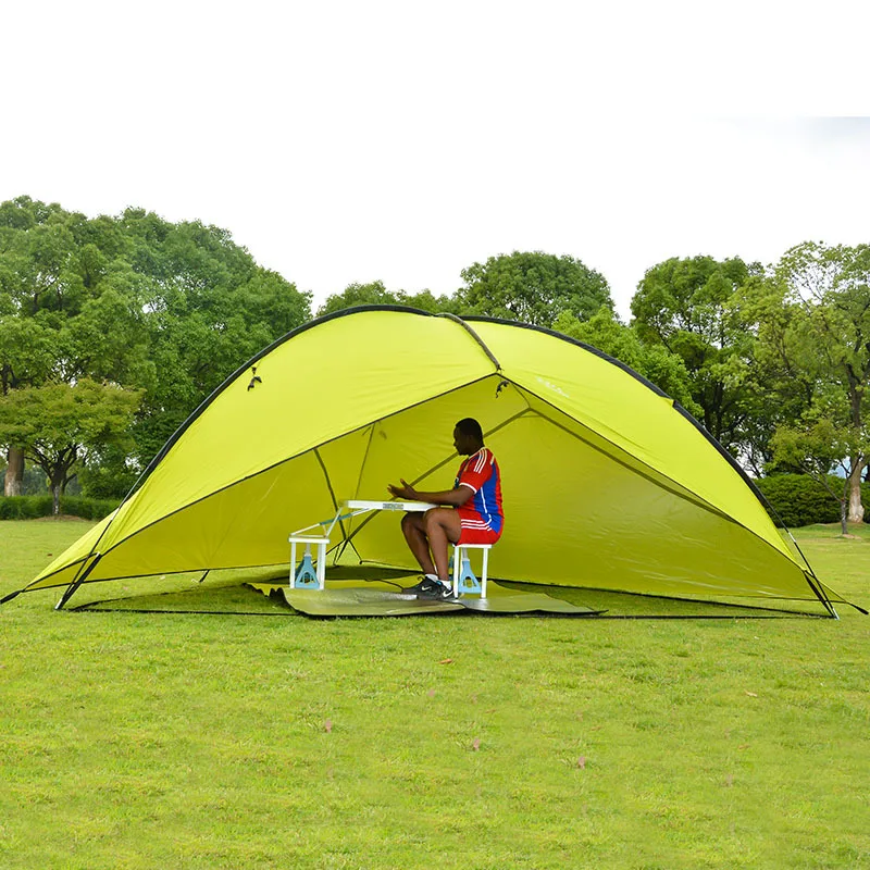 

2Walls outdoor large space triangle sunshade camping tent multiple family beach sunshade awning have 3colors for choose