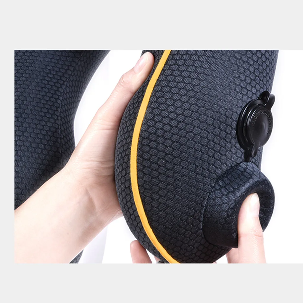Inflatable U Shape Neck Cushion Travel Pillow Air Cushion Self-inflating Button Travel Neck Pillow Inflatable Airplane Pillow