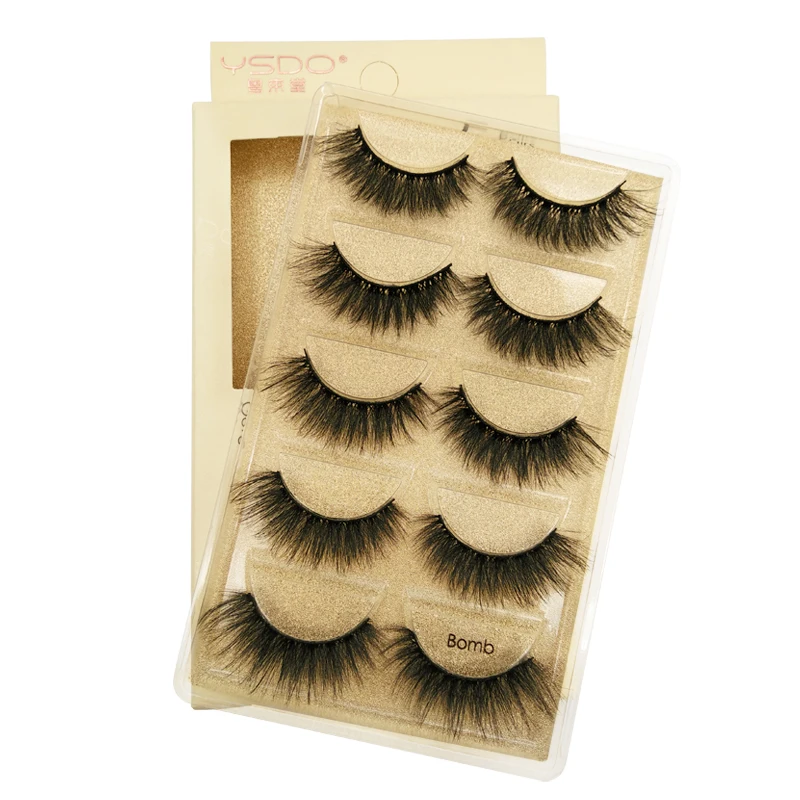 Natural Black 3D Mink False Eyelashes Makeup Tool