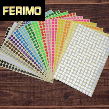

8/10/13/16/19/25/32/50/100/mm DIY Stickers Colorful Writing Round Sticker Labels Dot Blank Self-adhesive Circle Paper Tag
