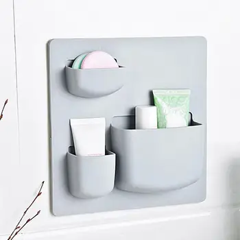 

Self-adhesive Kitchen Storage Box Organizer Toilet Bathroom Storage Rack Shelf Toiletries Shelf Organizer Holde wall sticker