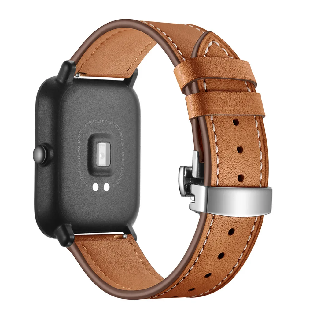 Мягкий Премиум кожаный ремешок сменный ремешок для часов Huami Amazfit Bip долговечность для женщин и мужчин кожа Q70
