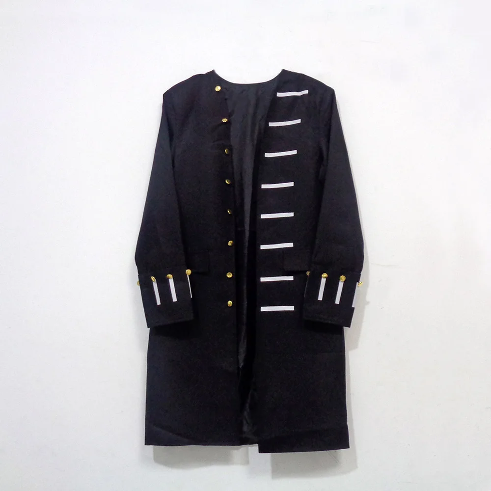 

Pirates of the Caribbean Jack Sparrow Overcoat Party Halloween Uniform Outfit Cosplay Costume Customize Any Size