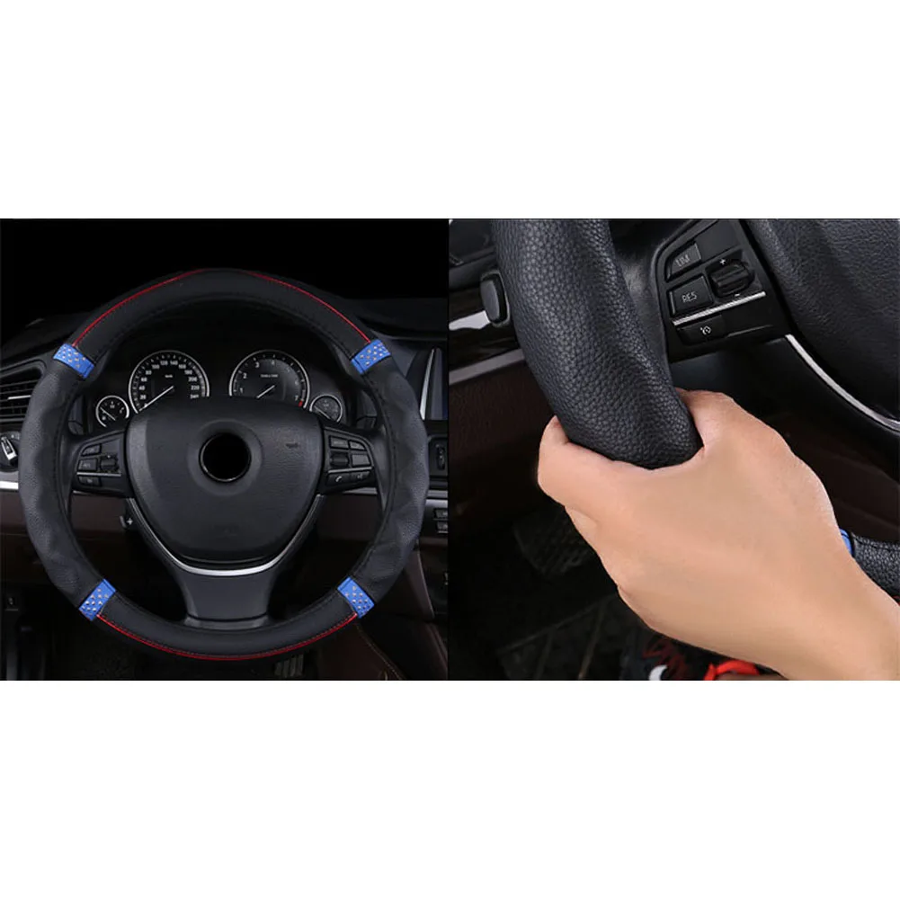 D форма и круглая форма крышки рулевого колеса кожа для VW GOLF 7 POLO JATTA Suzuki Swift Nissan Rogue