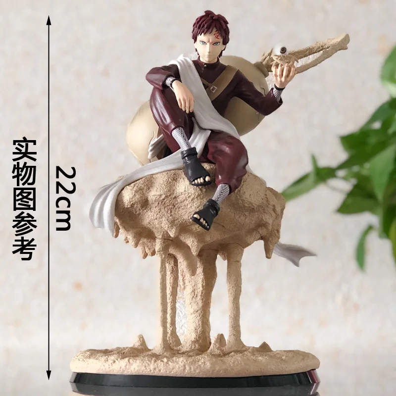 with retail box 22 см аниме Наруто повязка на голову Sabaku no Gaara Uchiha Itachi с вороной фигурка японского аниме ПВХ взрослые Фигурки игрушки Аниме - Цвет: with retail box