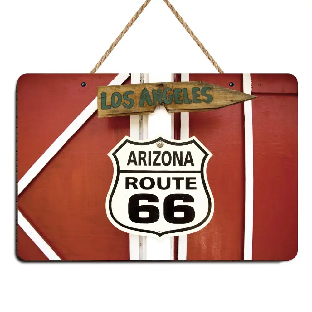 

Route 66 Wood Signs Retro Wall Art Decor Vintage Plaques House Cafe Bar Decoration Wooden Painting 20X30cm