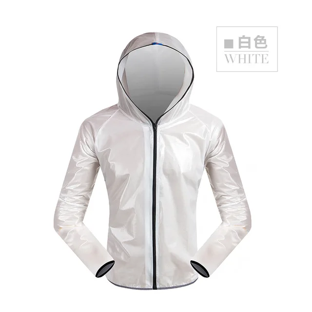 Black Motorcycle Bicycle Cycling Women's Men's Raincoat Waterproof Outdoor Sports Riding Fishing Rain Coat Set Work Unisex Coat White
