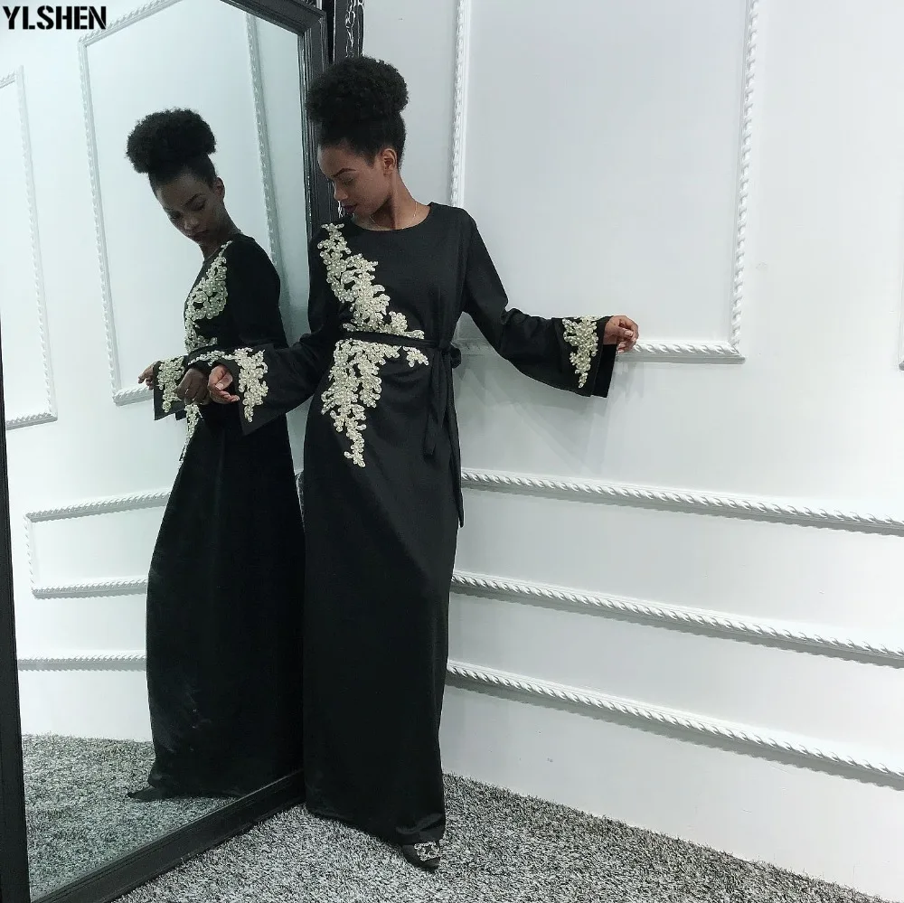 2020 Eid Mubarak Abaya Dubai Muslim Dress Women Embroidery Ramadan Robe Kaftan Islamic Clothing African Dresses Abayas for Women 36