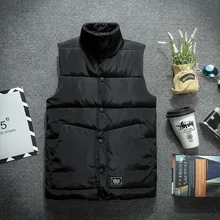Хлопковый жилет мужской стиль осень и зима корейский стиль тренд пальто повседневный жилет Мужской приталенный красивый пуховый хлопок