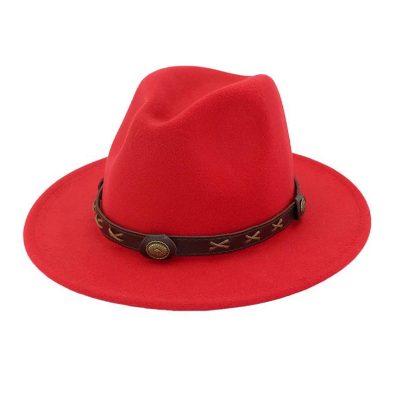 RD Осень-зима, имитация шерсти, для женщин, мужчин, дам, Fedoras, топ, джаз, шляпа, европейская, американская, круглая, шапки котелок - Цвет: RD