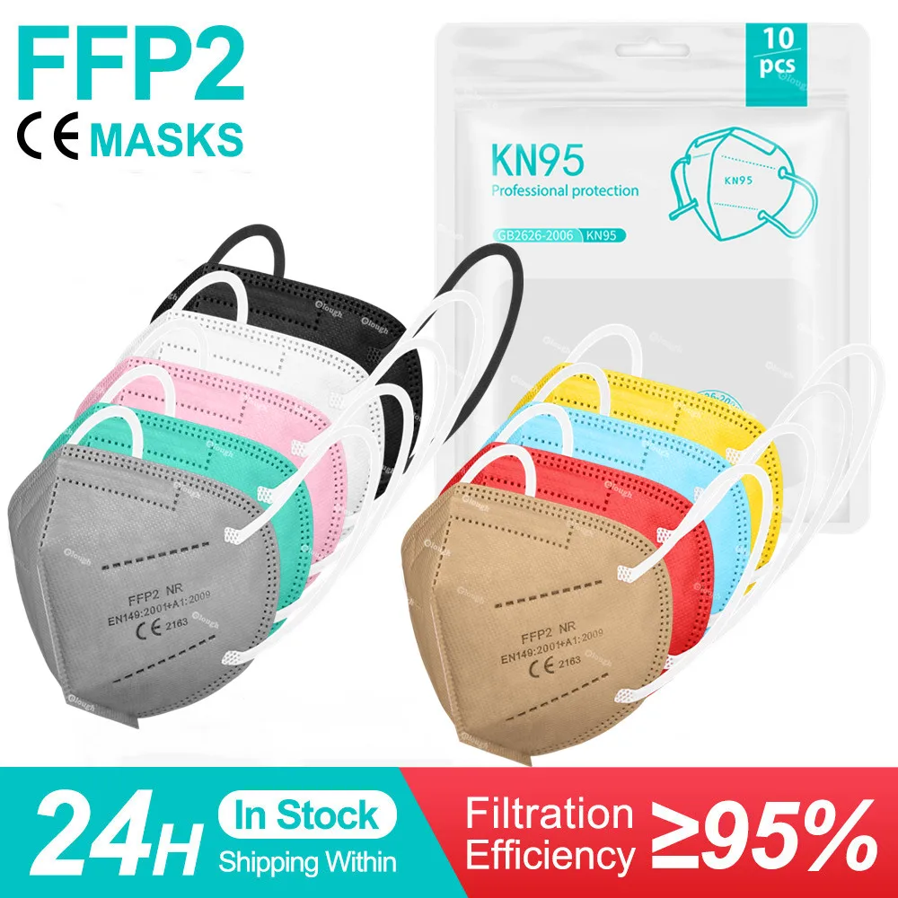 

5-100piece ffp2 mascarillas certificadas KN95 Masks 5 Layer ffp2mask Dust Respirator Face Mask Reusable mascarilla fpp2 approved