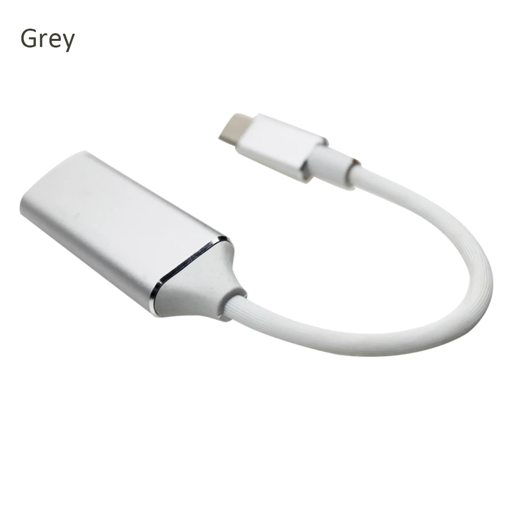 Серый 4K type-C к HDMI концентратор адаптер type-C HDMI для мобильного телефона и ноутбука компьютера usb type C USB HDMI кабель адаптер - Цвет: Серый