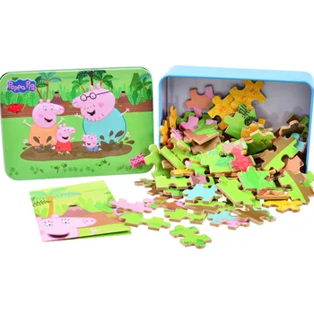 

2020 New Peppa Pig Kids Wooden Puzzle Toy Cartoon Animal Baby Wood Puzzles Jigsaw Educational Learning Toys For Children Gift