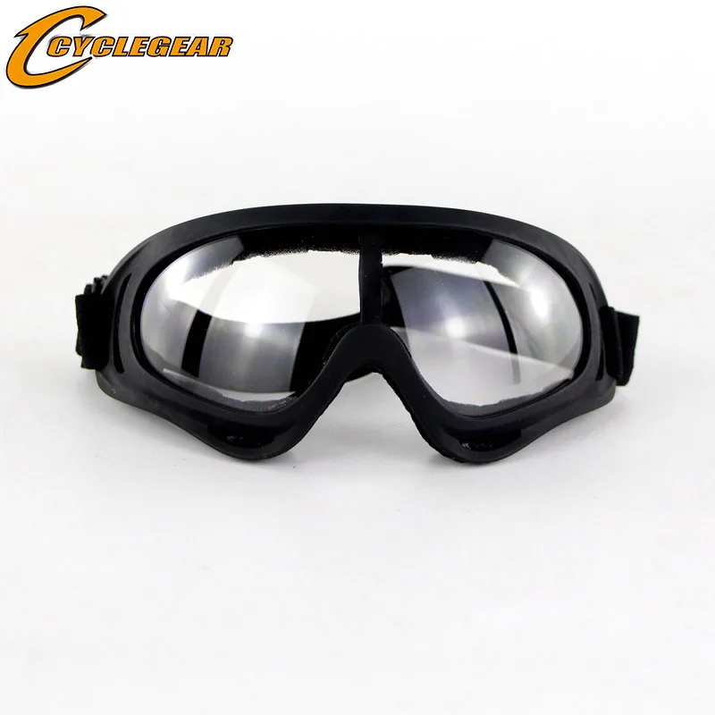 Small Retro Goggles dirt bike Motocross Goggle ATV óculos Motorcycle Glasses Scooter Goggle lunettes Lunette Mask&CS Sport Gafas - Цвет: Dumb black and white