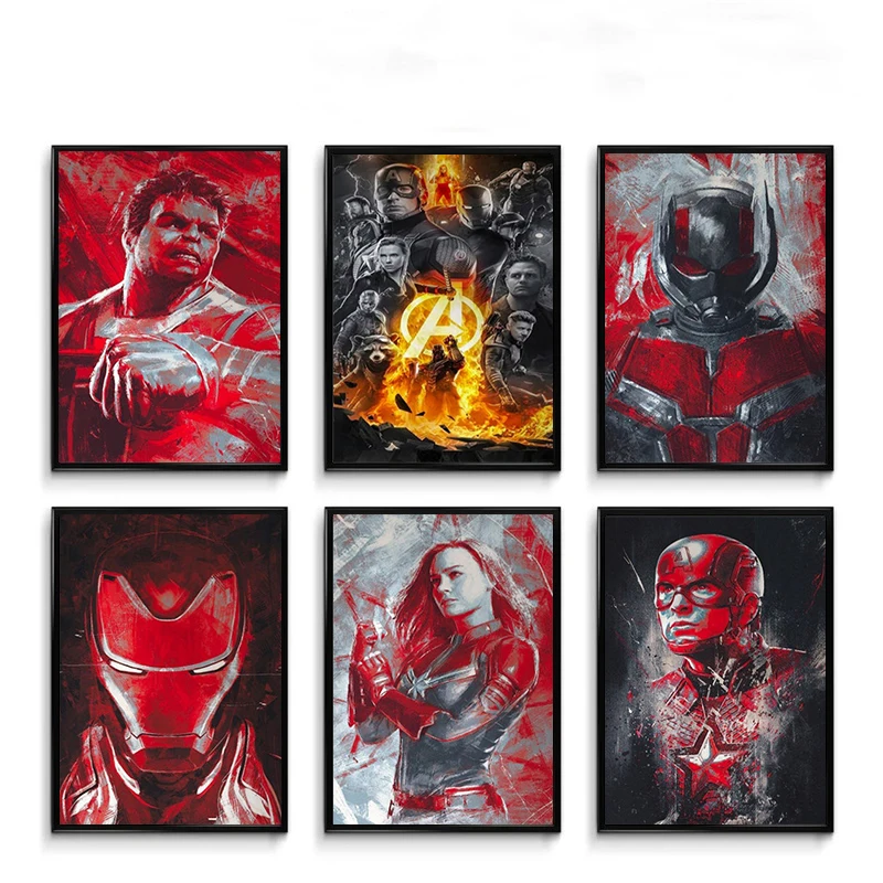 Холст Marvel супергерои Мстители концевые игры персонажи холст печать настенное