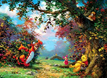 

Jmine Div 5D Winnie Pooh Forest Full Diamond Painting cross stitch kits art High Quality Cartoon 3D paint by diamonds