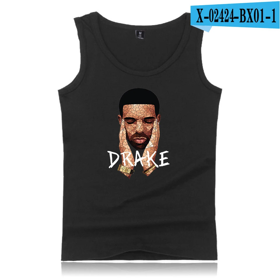 Drake Мужская Звезда Новая мода рубашки без рукавов майка Мужская Фитнес рубашка мужская фуфайка для бодибилдинга тренировки форма для гимнастики Фитнес Мужчины - Цвет: Оранжевый