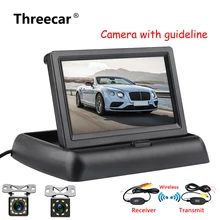 Auto Parking Assistance New 12LED NIGHT Car Rear View Camera With 4.3 inch TFT Screen Car Video Input Foldable Monitor Reversing