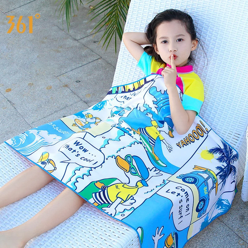 

361 Fast Drying Kids Bath Poncho Large Microfiber Beach Towel Quick Dry Swimming Cute Sweat Ultralight Sport Yoga Hair Towel
