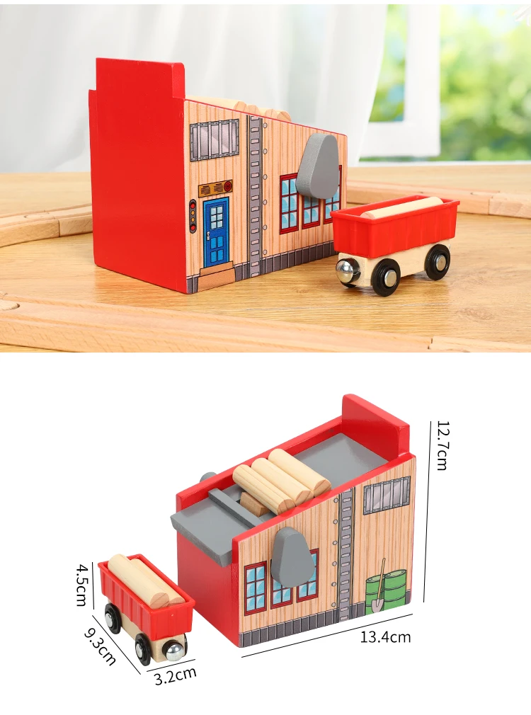 Имитация лесозаготовки дом совместимый гоночный автомобиль деревянный кролик трек аксессуары детские игрушки