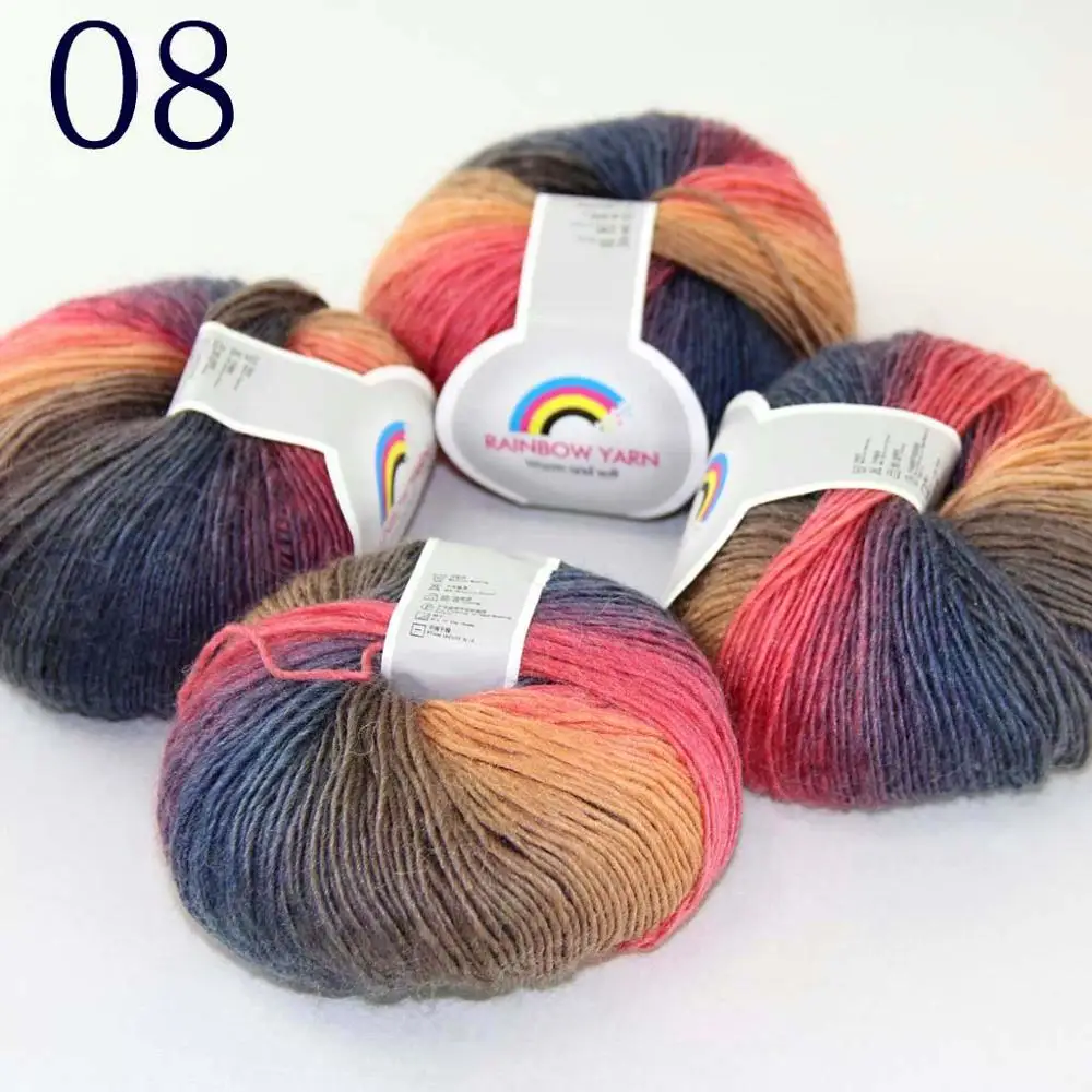 Sale 8x50gr Balls Soft Cashmere Silk wool Hand Knitting DK Baby Crochet Yarn 18 