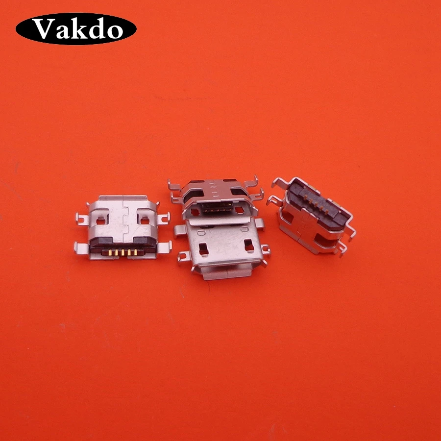 

100pcs/lot micro usb female connector jack 5pin for Lenovo A690 A698T S686 S680 S850 S880 S890 S720 P700 5pin tail sockect