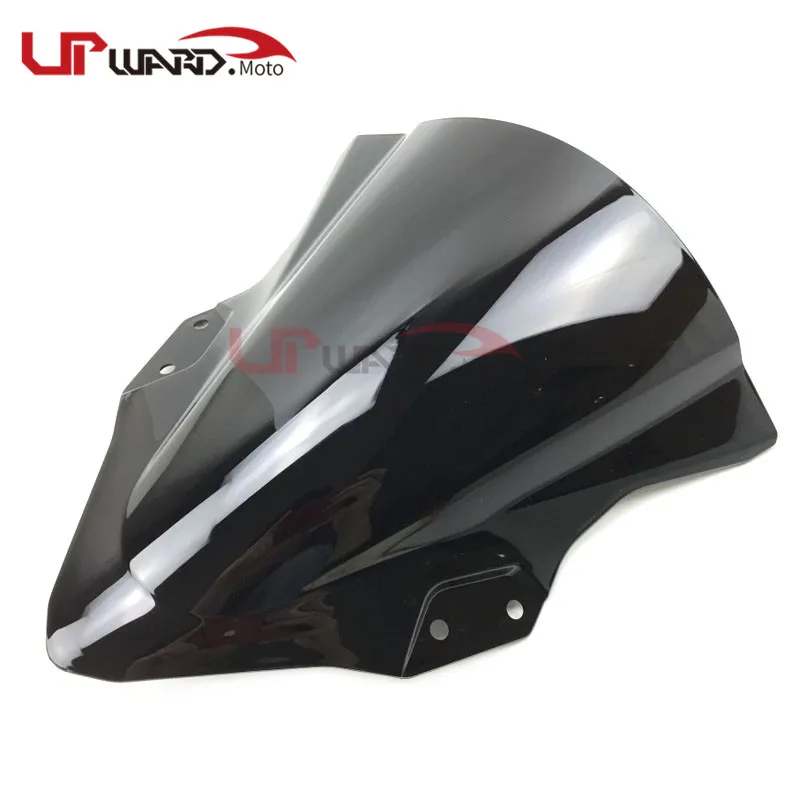 A Для KAWASAKI NINJA 250 400 NINJA400 NINJA250 мотоцикл двойной пузырь лобовое стекло ветровое стекло ветрозащитный экран - Цвет: A