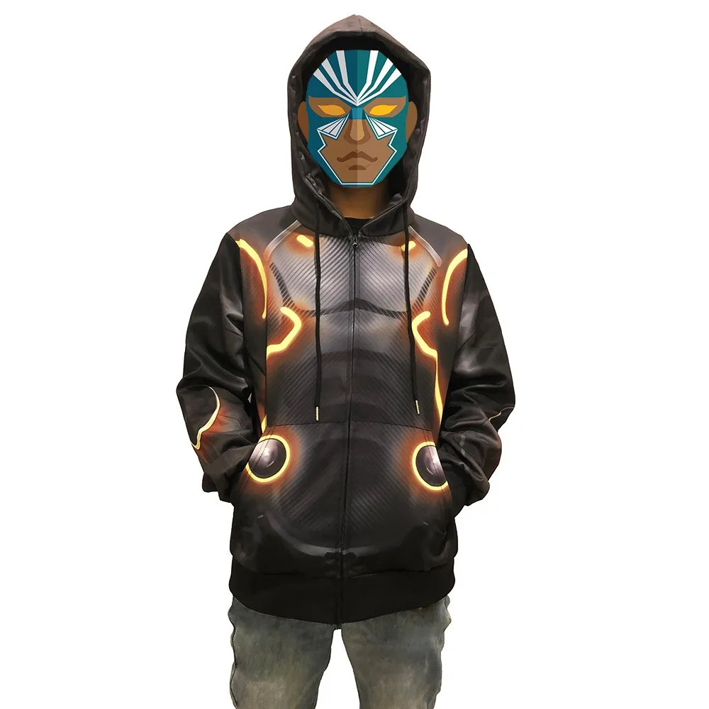 Battle Game Omega Oblivion Link Cosplay Costume Hoodie Halloween Costume Zipper Hoodies Sweatshirts Tops for Men Women